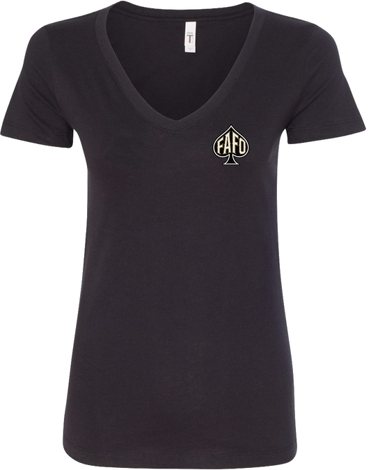 Front view of Don't F*king Die V-Neck Tee from The Watch