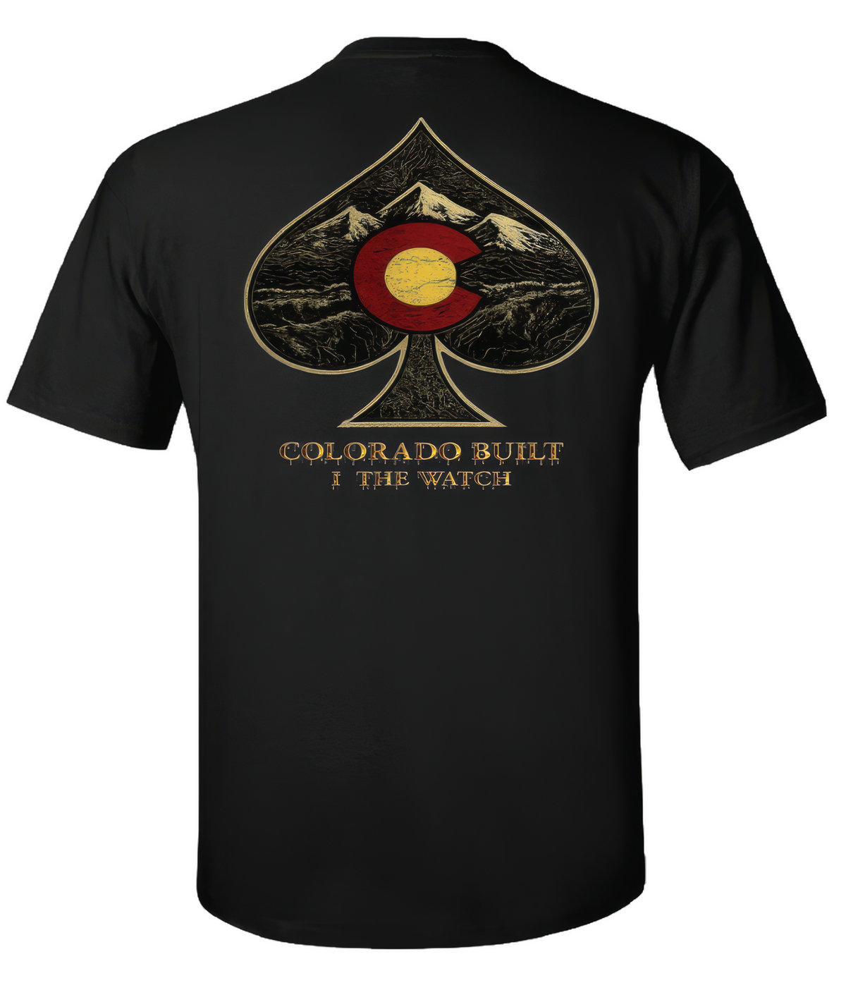 Back view of Colorado Built Tee from The Watch