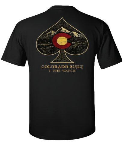 Back view of Colorado Built Tee from The Watch