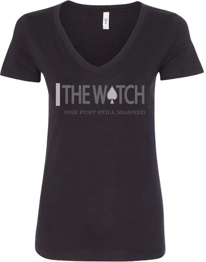 Back view of OG Watch V-Neck Tee – Grey from The Watch
