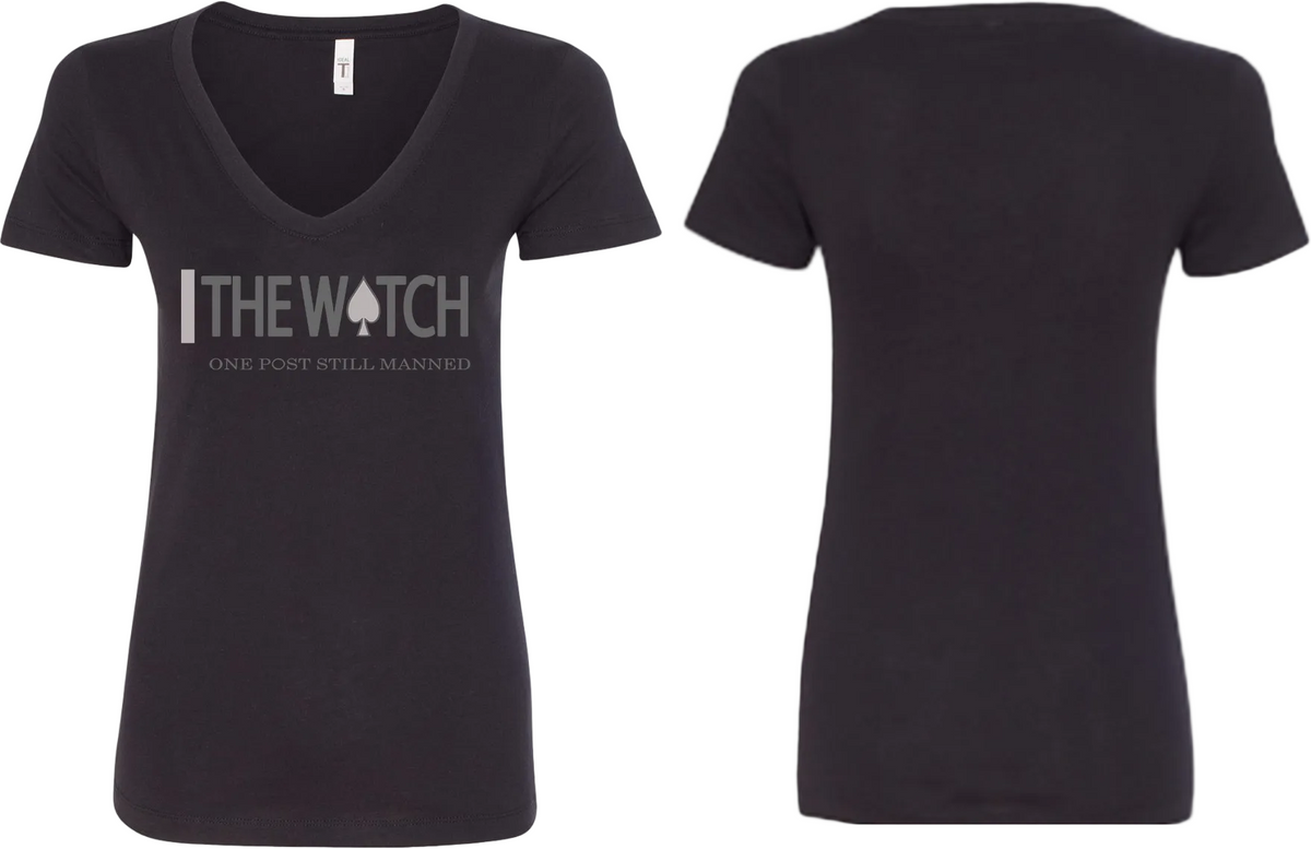 The Watch Brand Women's OG Watch V-Neck Grey - front and back view