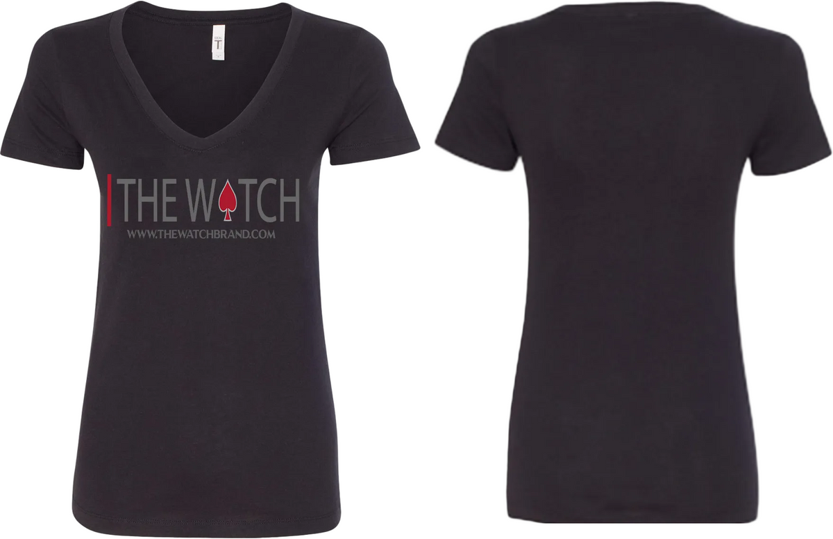 The Watch Brand Women's OG Watch V-Neck Red - front and back view
