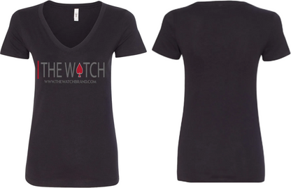 The Watch Brand Women's OG Watch V-Neck Red - front and back view