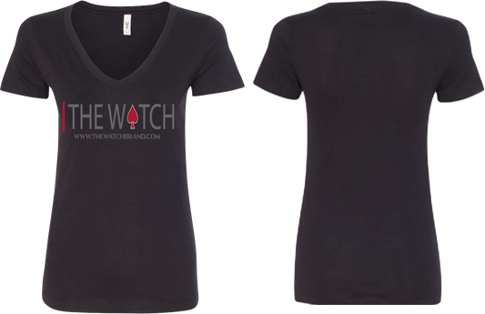The Watch Brand Women's OG Watch V-Neck Red - front and back view