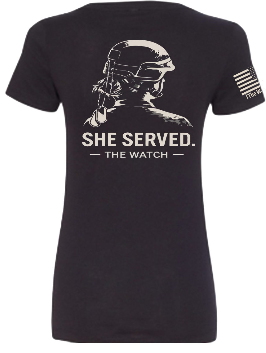 She Served V-Neck Tee from The Watch