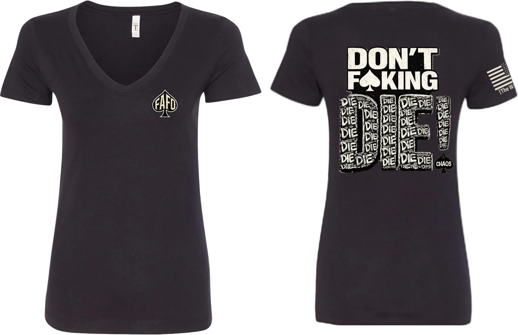 The Watch Brand Women's Don't F*king Die V-Neck - alternate view