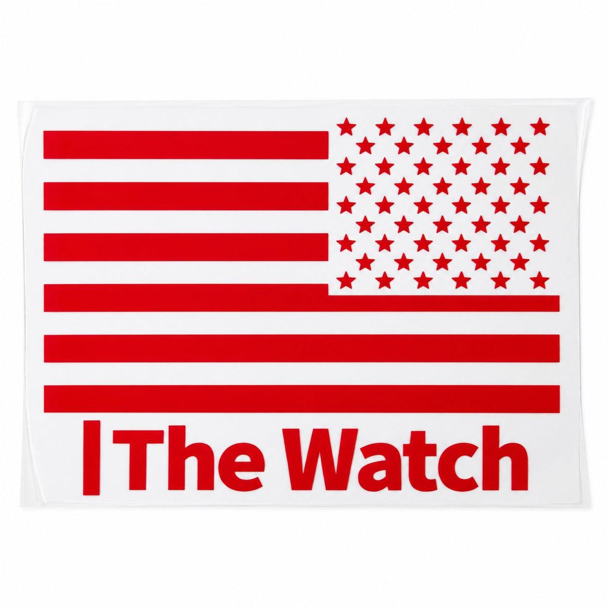 Red The Watch flag UV decal with the star field on the right.