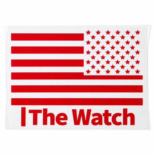 Red The Watch flag UV decal with the star field on the right.